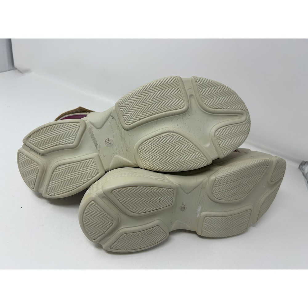 Seychelles Women Cream Pink Platform Sandals Chunky Strappy Sporty Hook Loop 10 - Picture 9 of 10